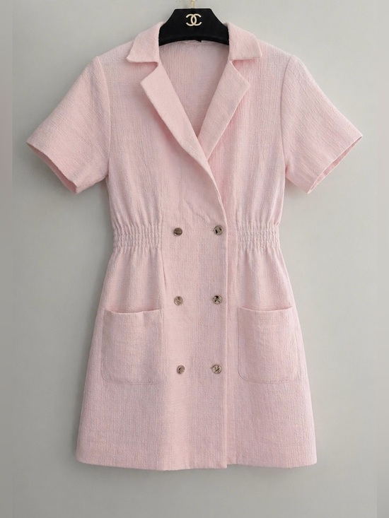 Sandro Dresses & Skirts - Sandro Pink Textured Tweed Dress (36)